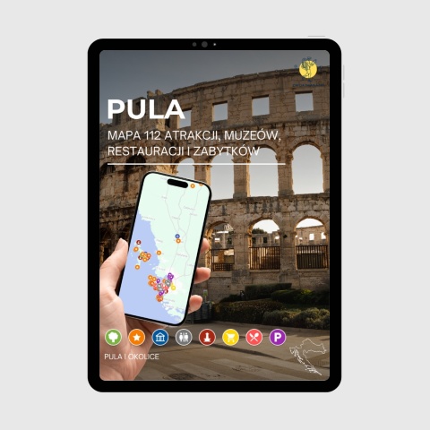 Pula - mega mapa 112 atrakcji turystycznych