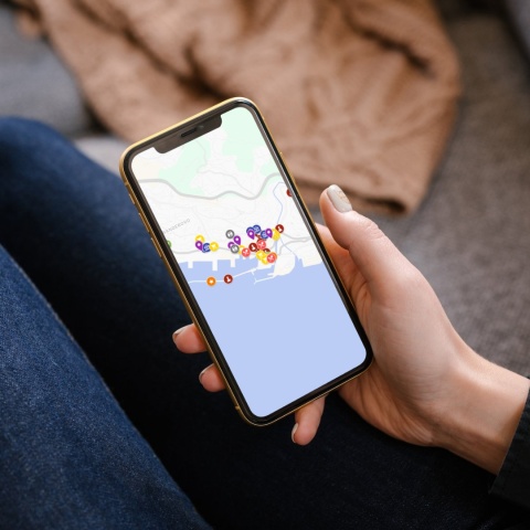 mapa atrakcji Rijeki na telefonie