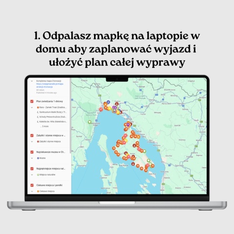 mapa atrakcji Rijeki otwarta na komputerze
