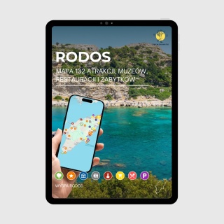 Rodos - mega mapa 132 atrakcji turystycznych