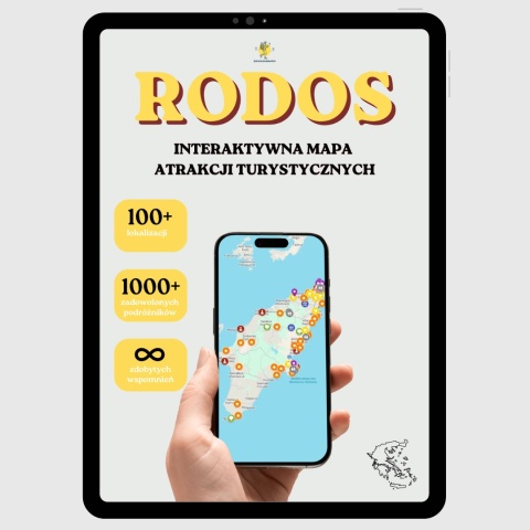 okładka e-booka dotyczącego mapy atrakcji turystycznych na Rodos