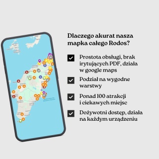Rodos - mega mapa 140 atrakcji turystycznych