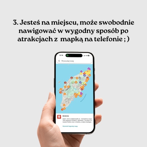 mapa atrakcji Rodos na telefonie