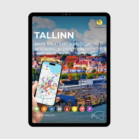 okładka e-booka dotyczącego mapy atrakcji turystycznych w Tallinnie