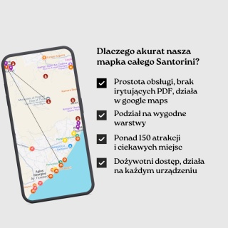 Santorini - mega mapa 184 atrakcji turystycznych