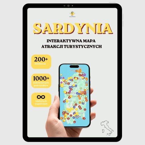 okładka e-booka dotyczącego mapy atrakcji turystycznych na Sardynii