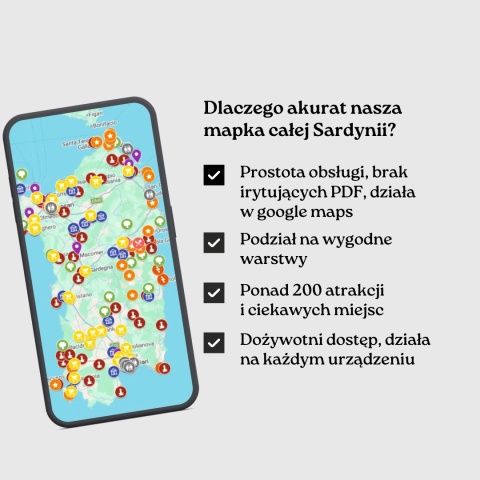 zalety mapy atrakcji Sardynii od zwijajmanatki.pl