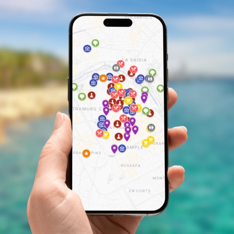 mapa atrakcji Walencji na telefonie