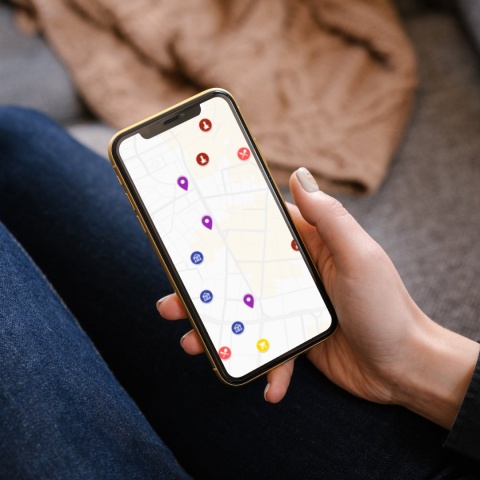 mapa atrakcji turystycznych w Walencji w google maps na telefonie
