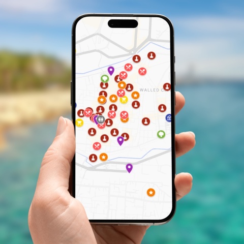 mapa atrakcji Lukki na telefonie