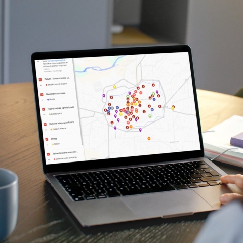 mapa atrakcji Lukki na komputerze