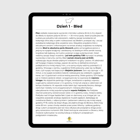 zwiedzanie Słowenii - dzień 1