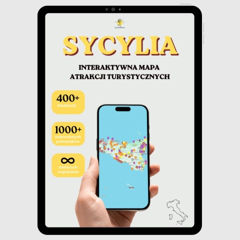 okładka e-booka dotyczącego mapy atrakcji turystycznych na Sycylii