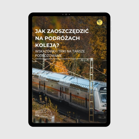 okładka e-booka dotyczącego tanich podróży koleją