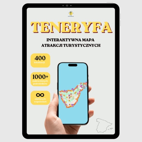 okładka e-booka dotyczącego mapy atrakcji turystycznych na Teneryfie