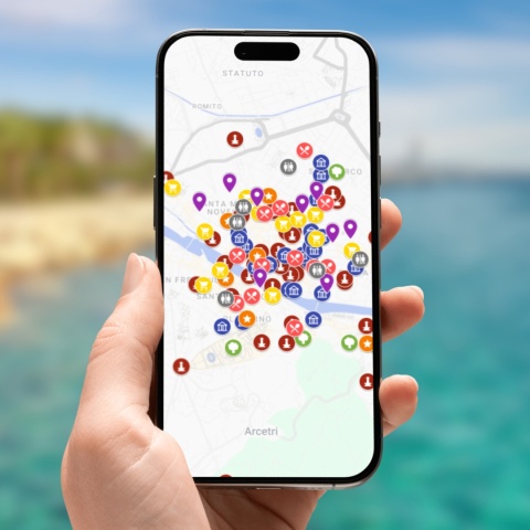 mapa atrakcji Florencji na telefonie