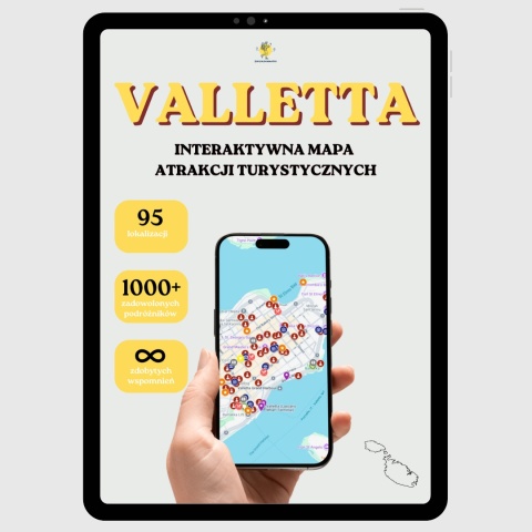 okładka e-booka dotyczącego mapy atrakcji turystycznych w Valletcie