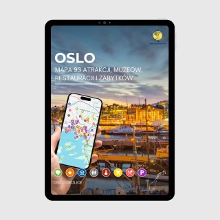 Oslo - mega mapa 93 atrakcji turystycznych