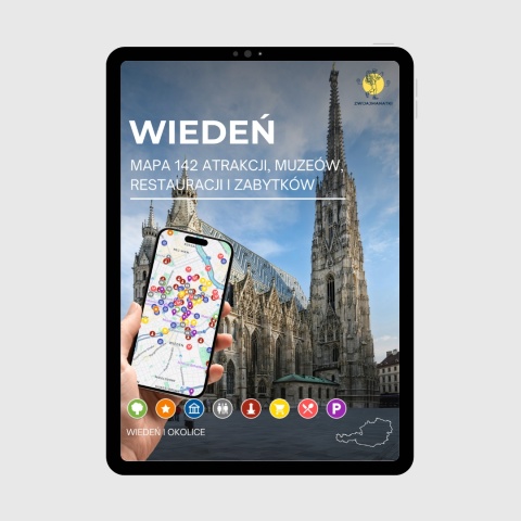 okładka e-booka dotyczącego mapy atrakcji turystycznych w Wiedniu
