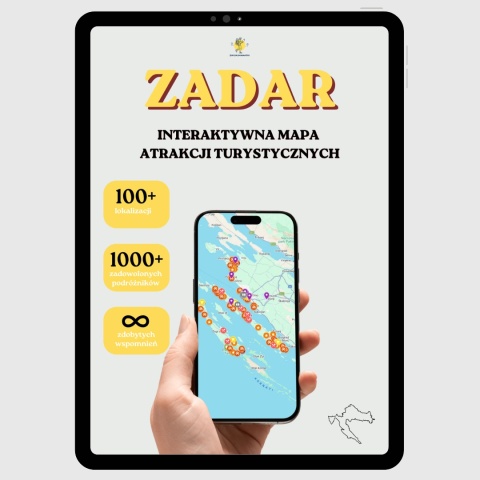 okładka e-booka dotyczącego mapy atrakcji turystycznych w Zadarze