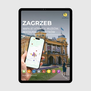 Zagrzeb - mega mapa 87 atrakcji turystycznych