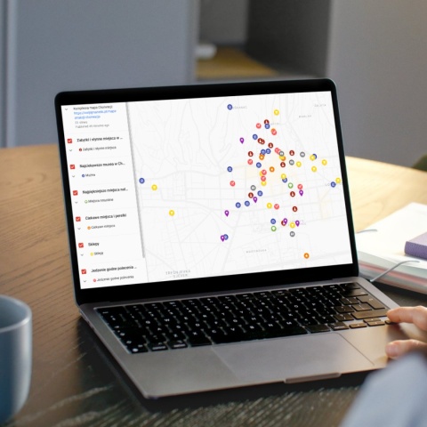 mapa atrakcji Zagrzebiu na komputerze