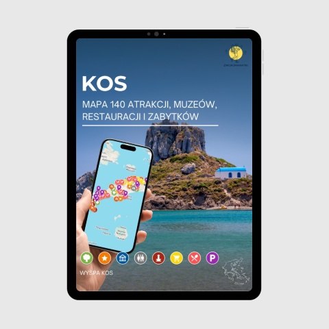 okładka e-booka dotyczącego mapy atrakcji turystycznych na Kos