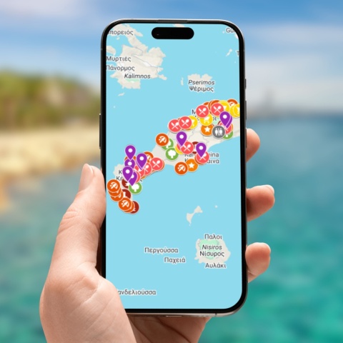 mapa atrakcji Kos na telefonie