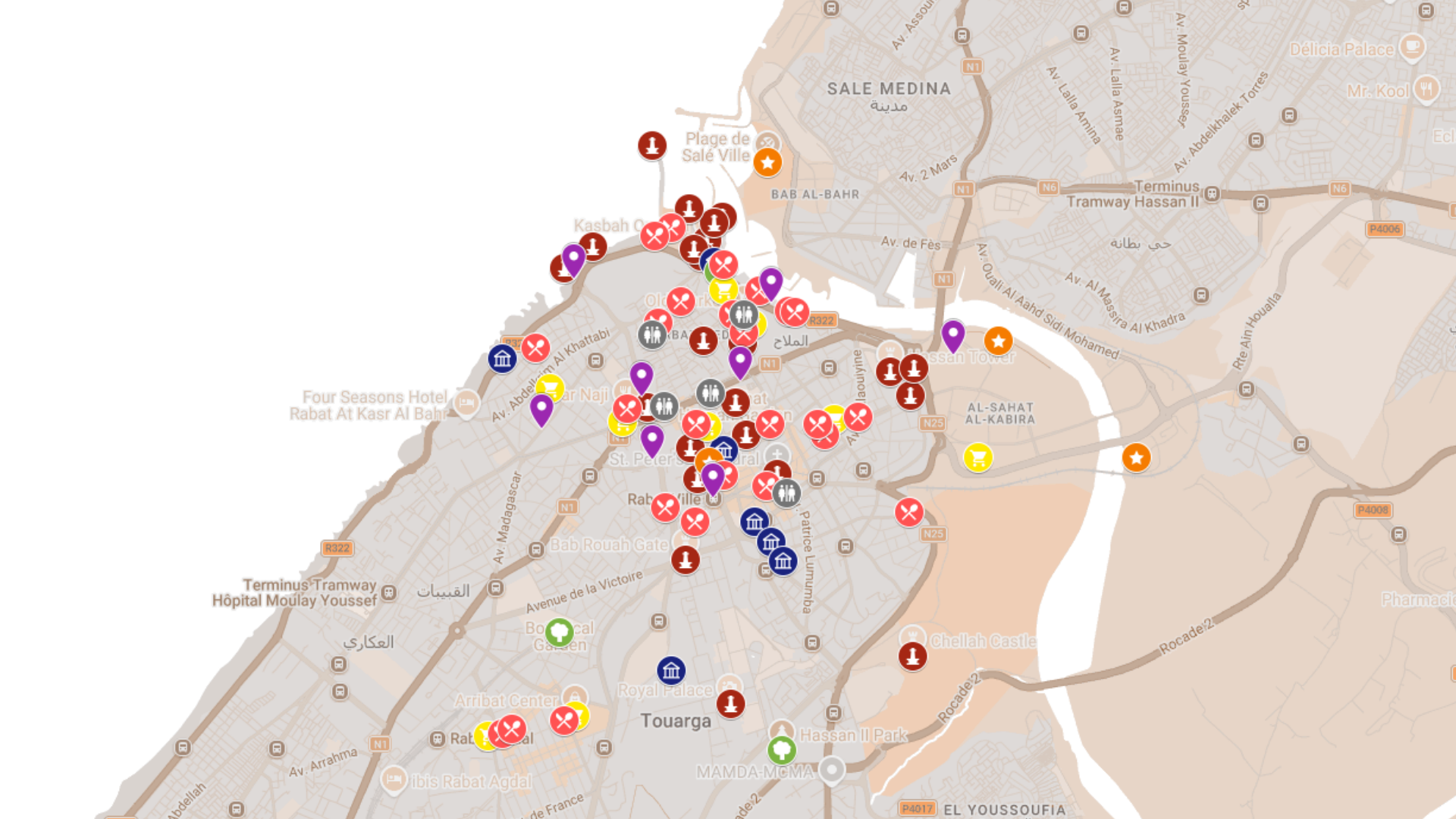 Rabat - kompletna mapa turystyczna