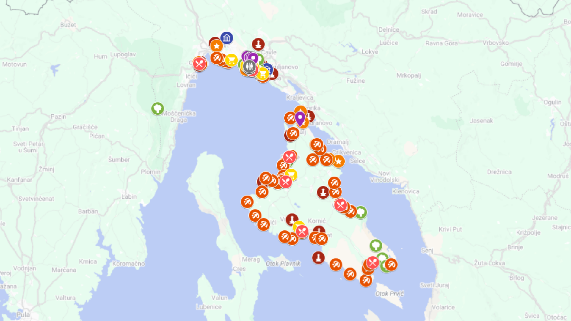 Rijeka - kompletna mapa turystyczna