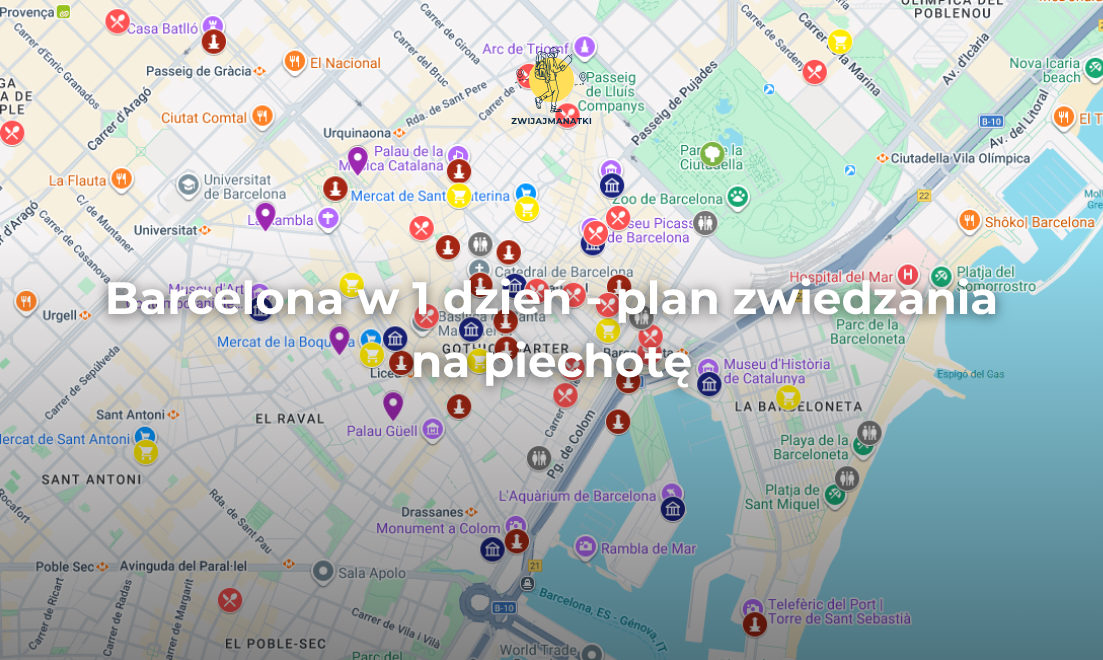 Barcelona w 1 dzień: gotowy jednodniowy plan zwiedzania na piechotę