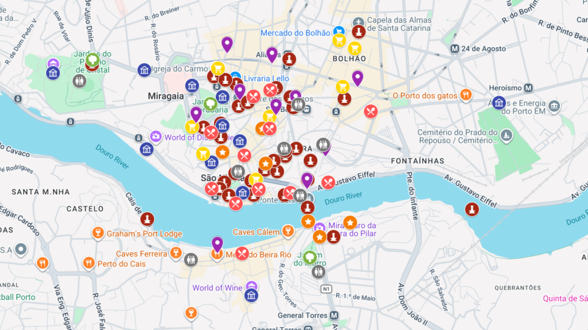 Porto - kompletna mapa turystyczna
