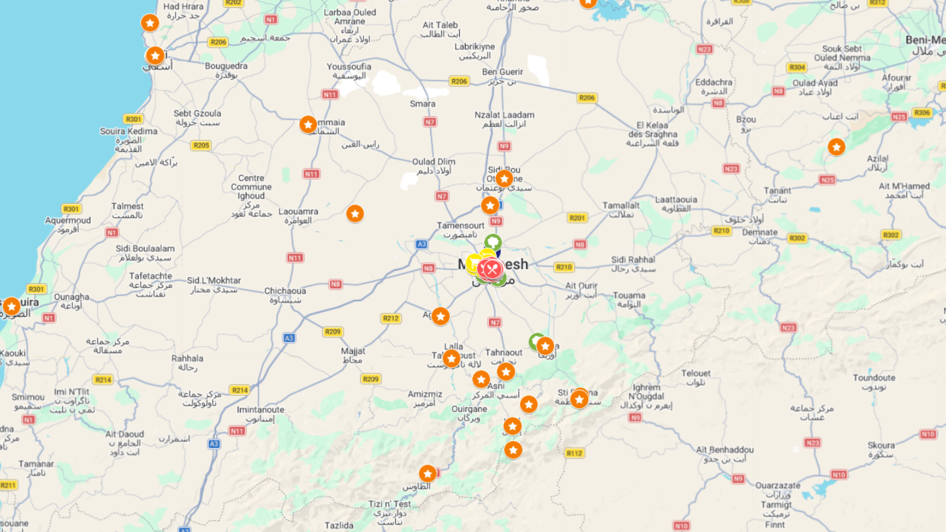Marrakesz - kompletna mapa turystyczna