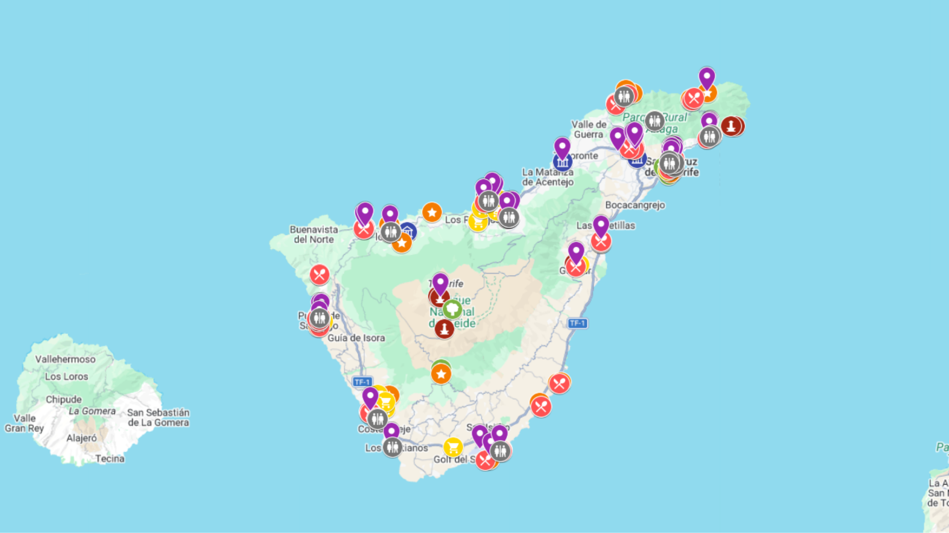 Teneryfa - kompletna mapa turystyczna