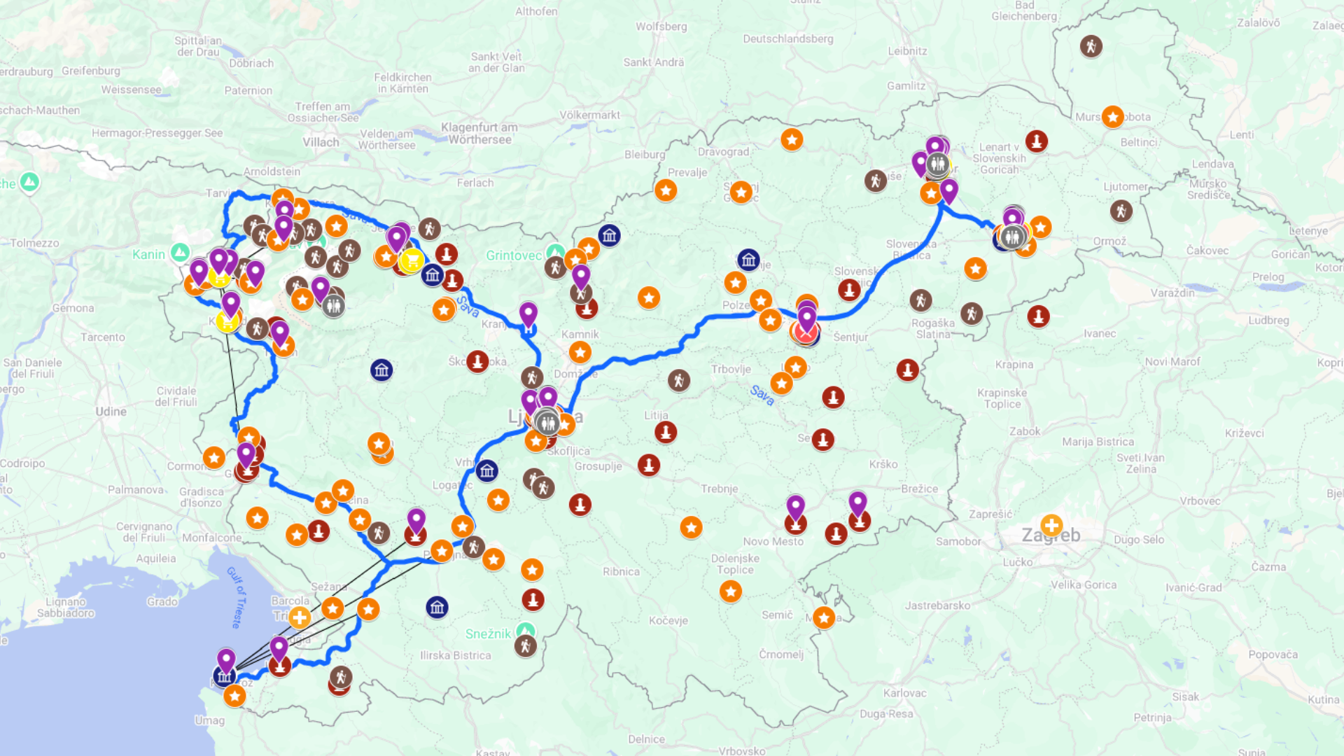 Słowenia - kompletna mapa turystyczna