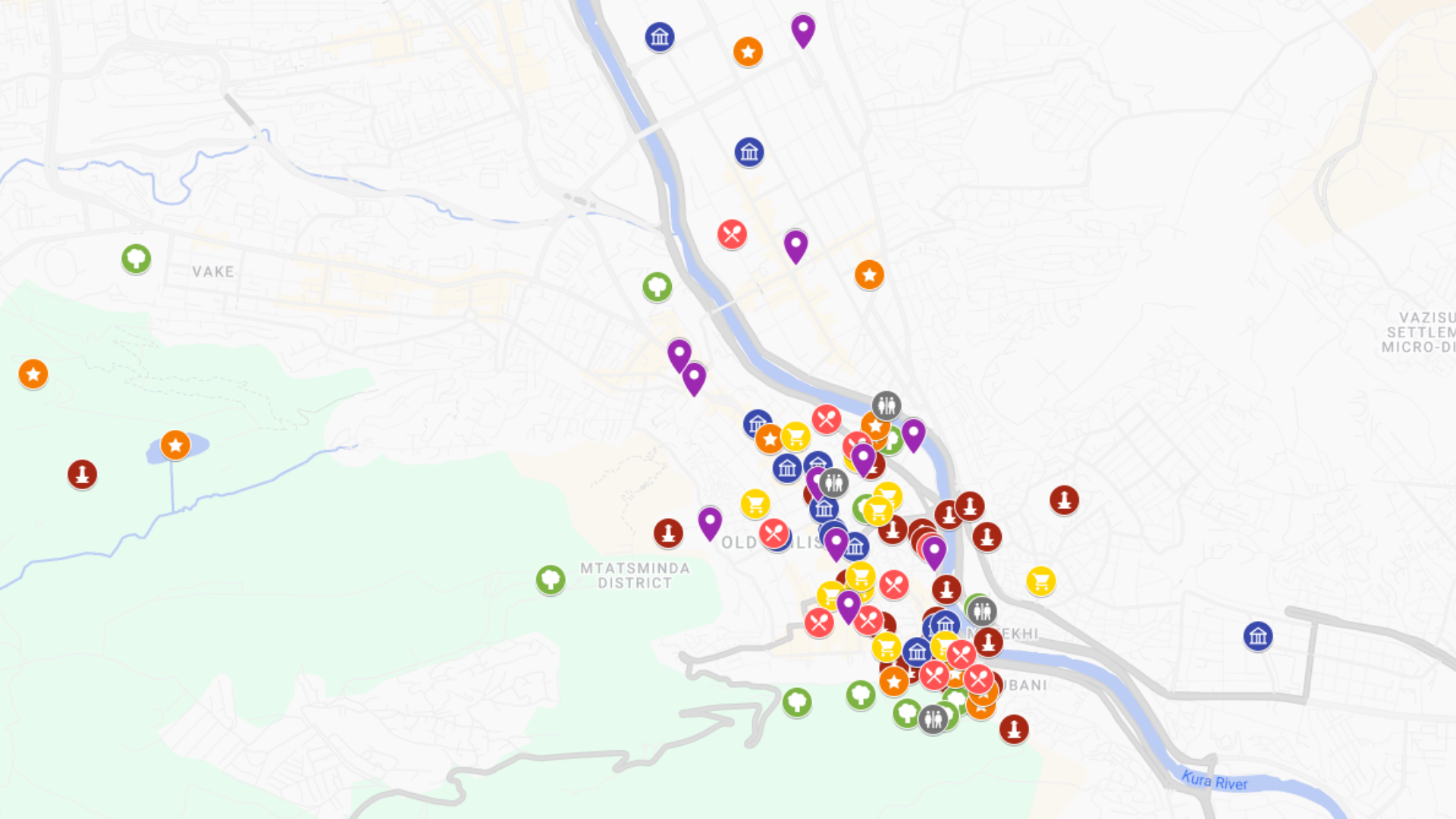 Tbilisi - kompletna mapa turystyczna