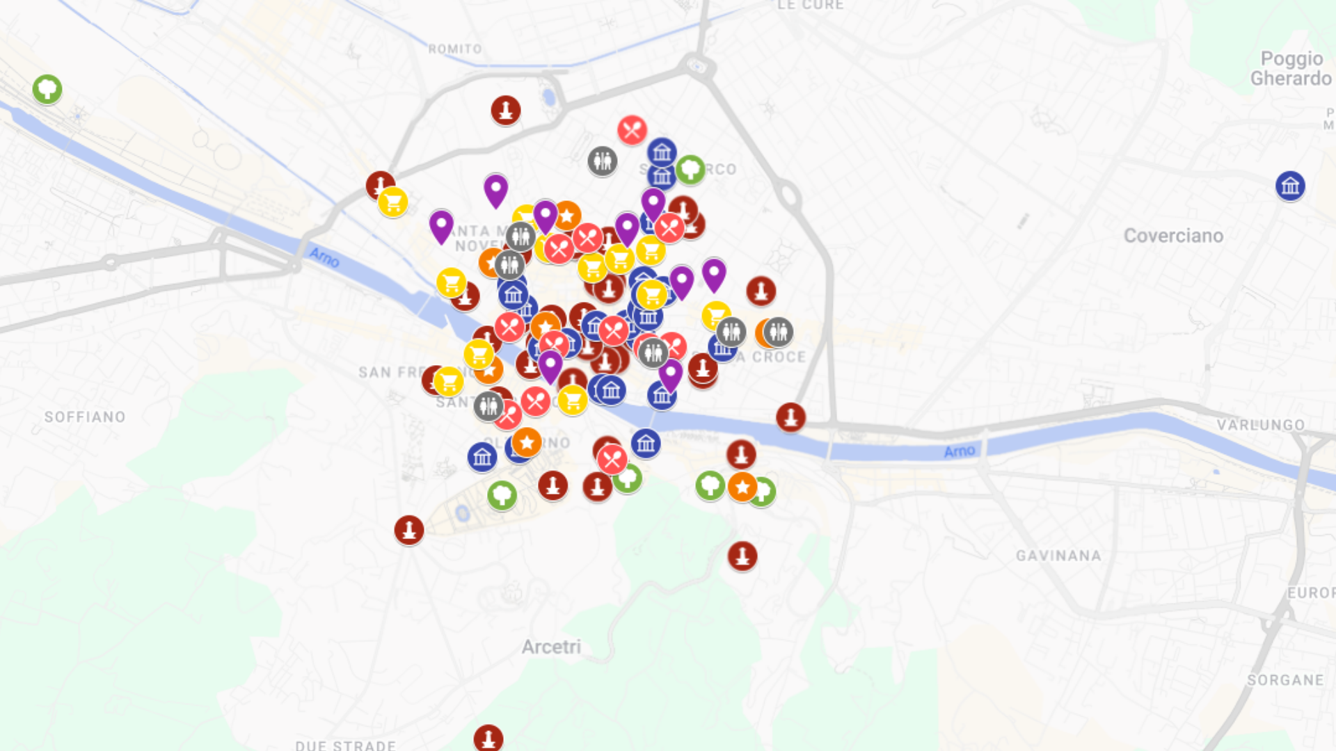 Florencja - kompletna mapa turystyczna