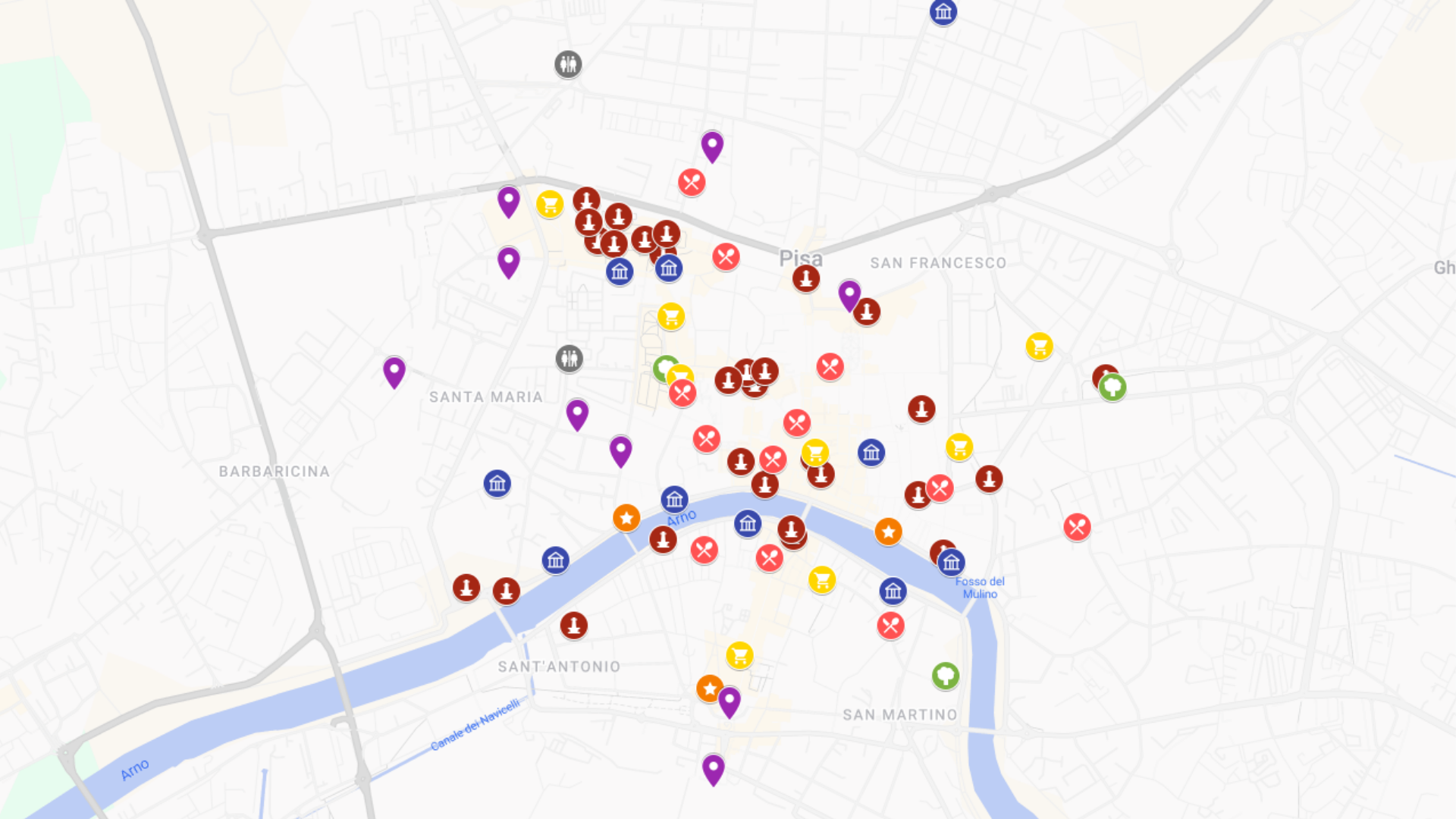 Piza - kompletna mapa turystyczna