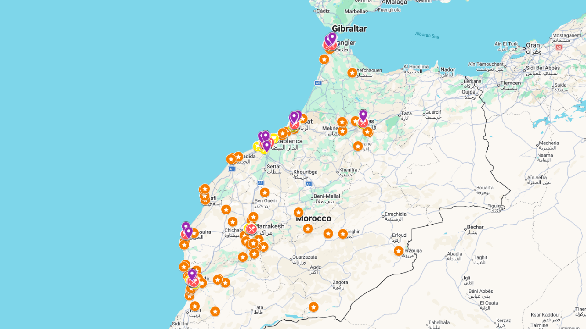 Maroko - kompletna mapa turystyczna