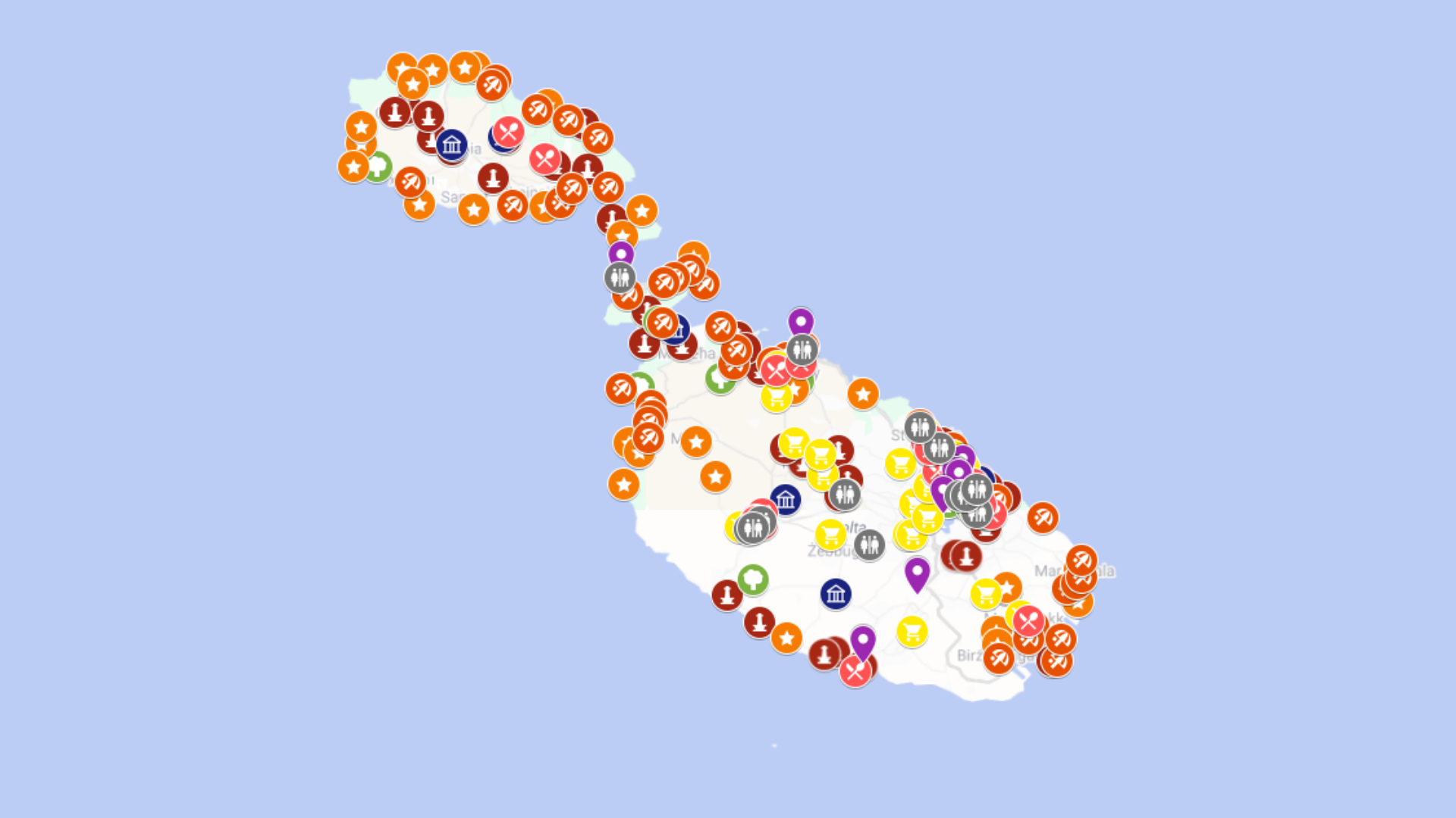 Malta - kompletna mapa turystyczna