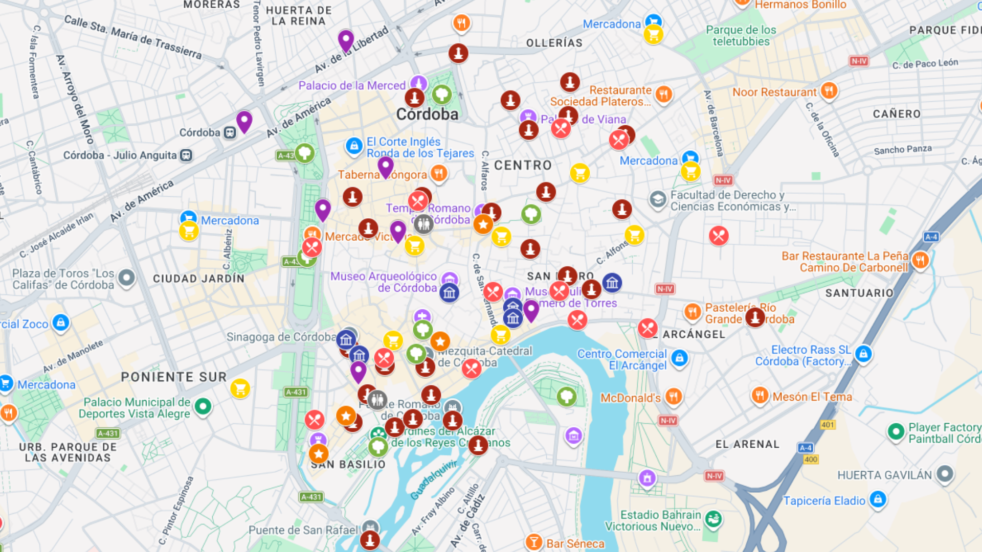 Kordoba - kompletna mapa turystyczna