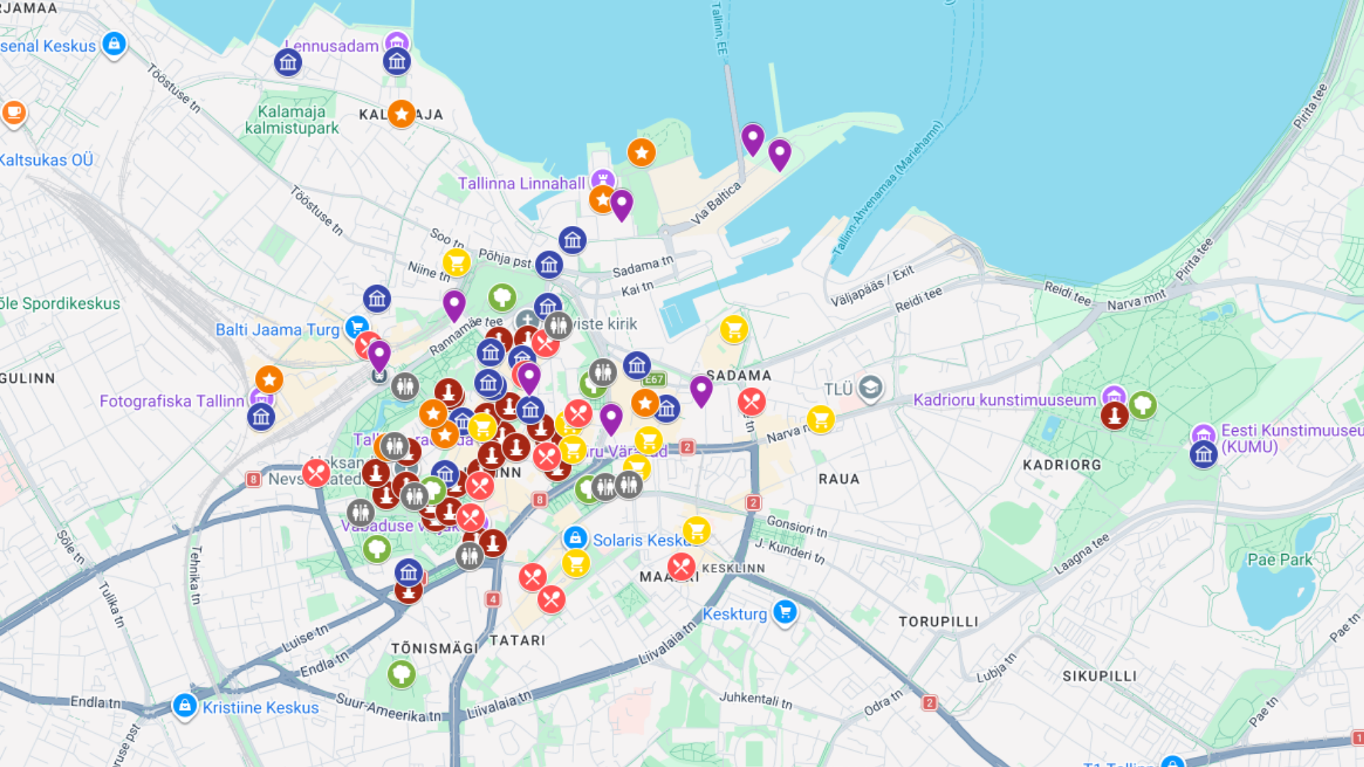 Tallinn - kompletna mapa turystyczna