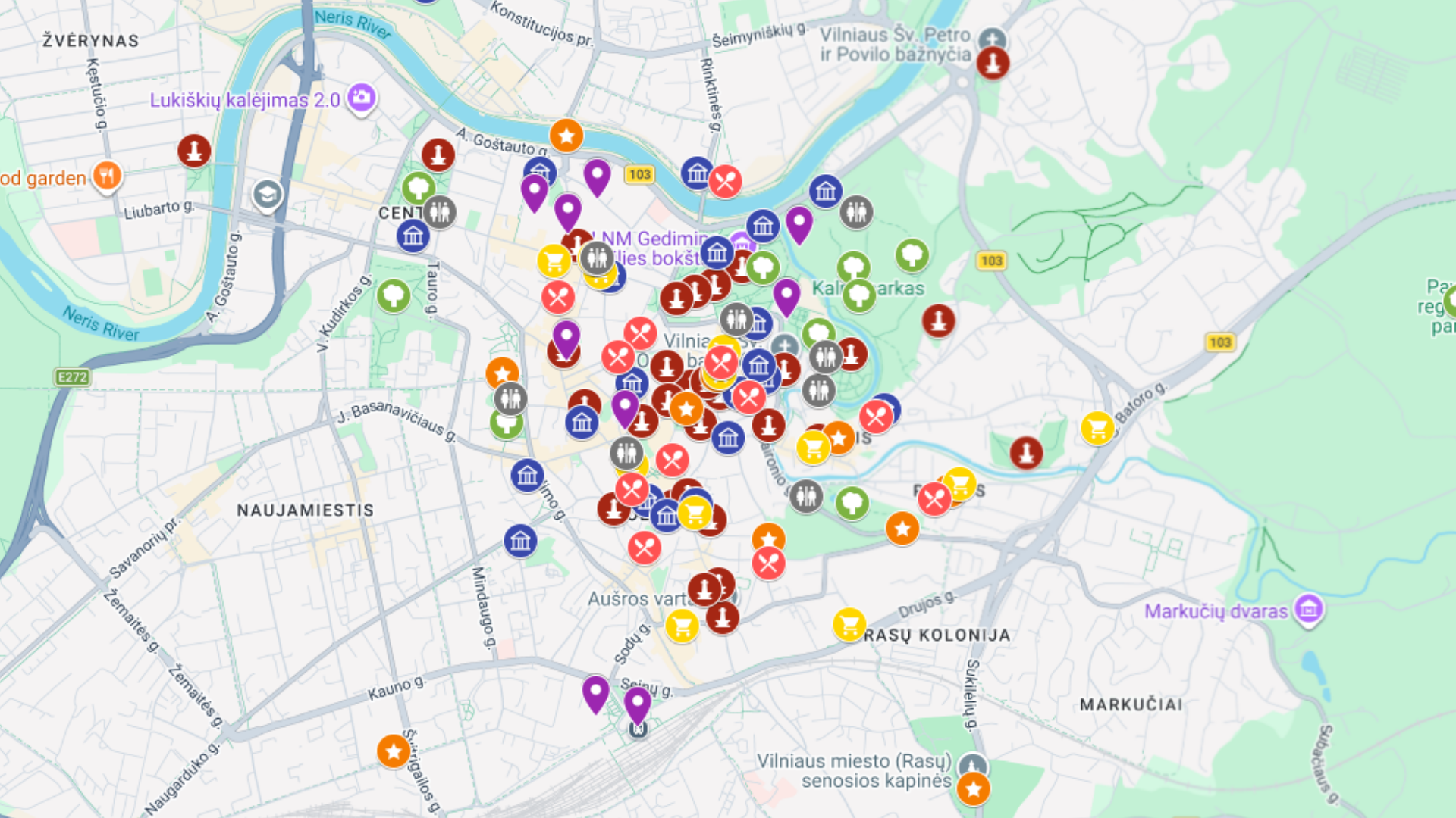 Wilno - kompletna mapa turystyczna