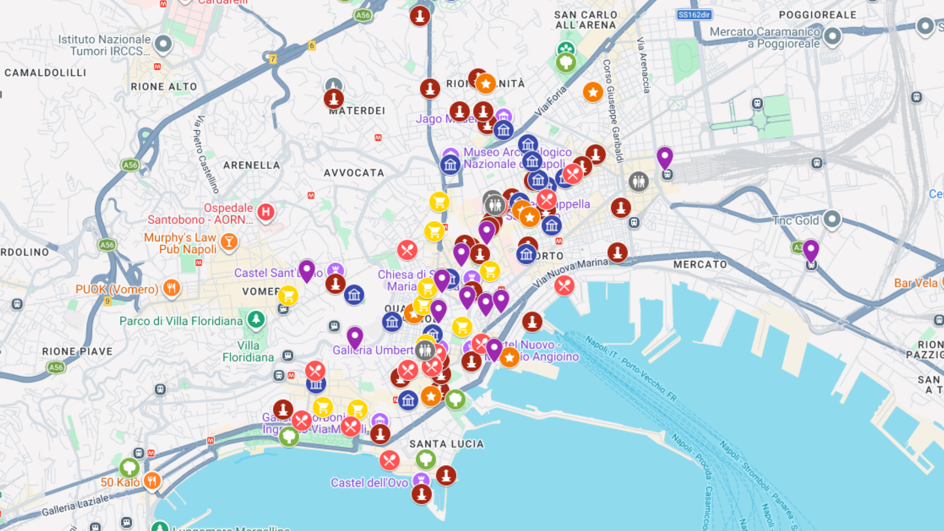 Neapol - kompletna mapa turystyczna