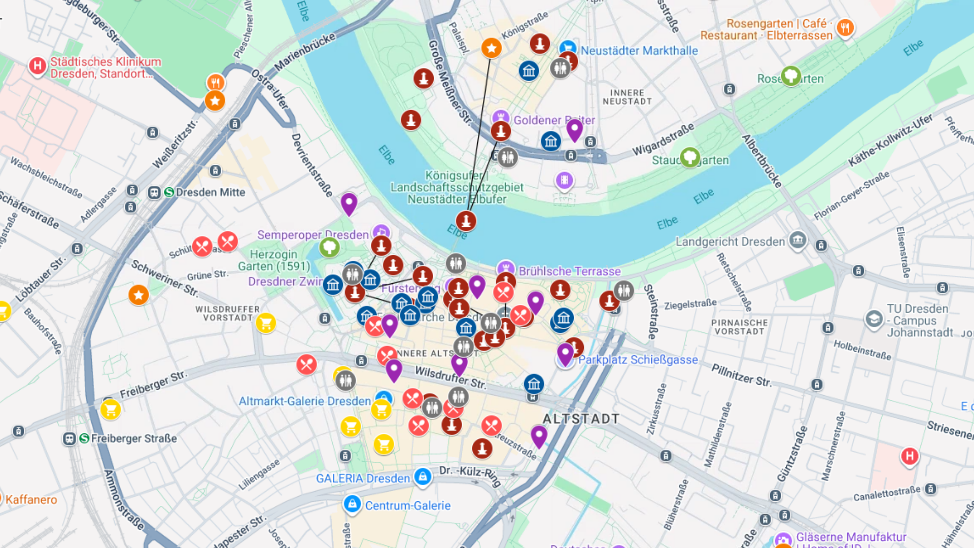 Drezno - kompletna mapa turystyczna