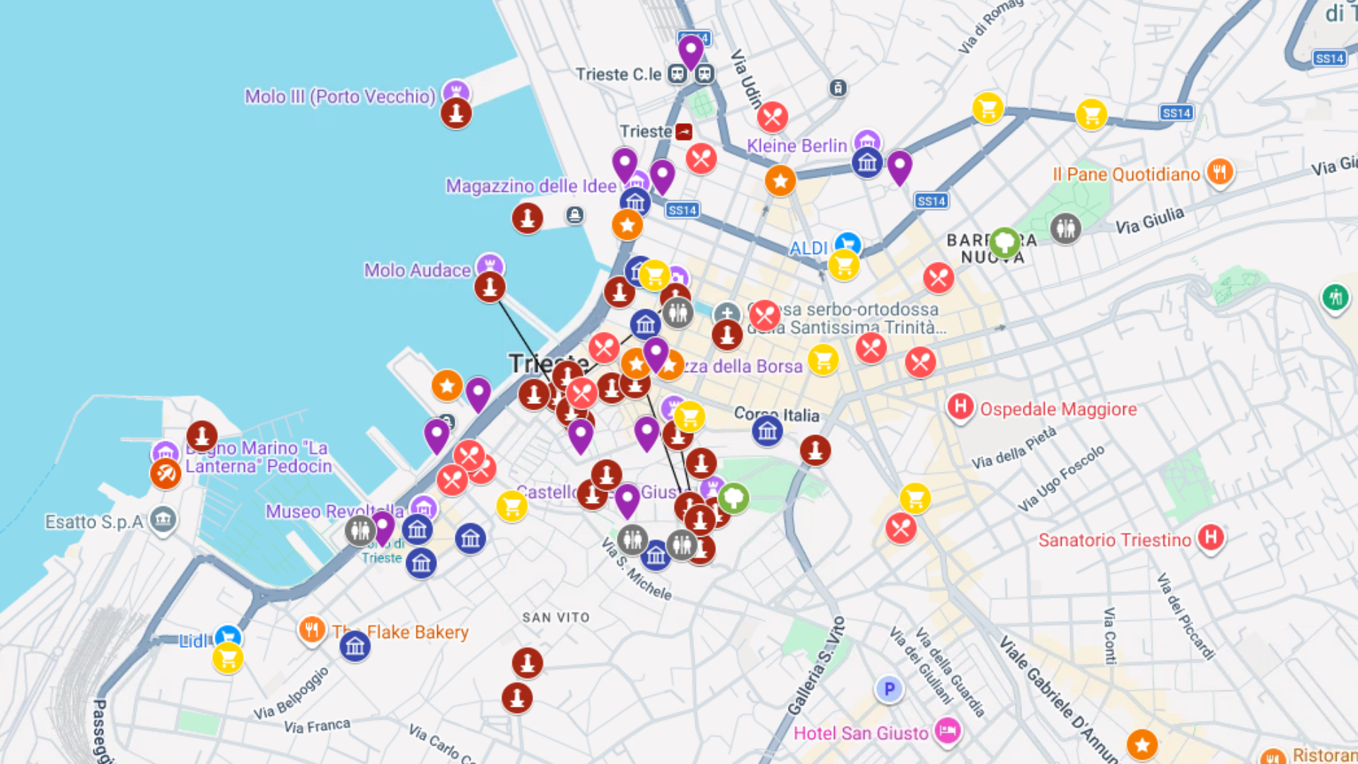 Triest - kompletna mapa turystyczna