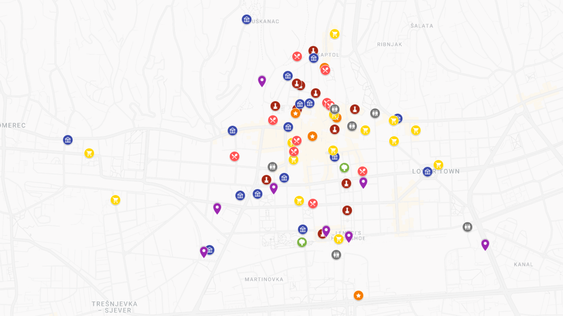 Zagrzeb - kompletna mapa turystyczna